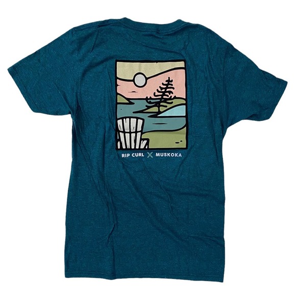 Rip Curl Other - Rip Curl Men's X The Muskoka Store Unwind Graphic Tee T-Shirt - Deep Teal